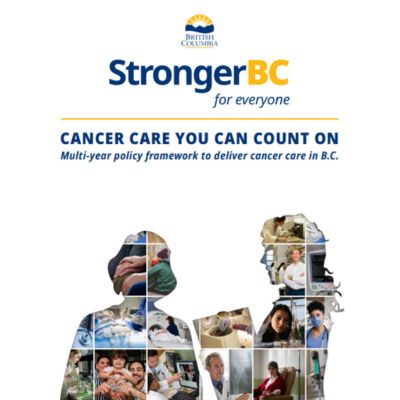 Front cover of B.C.'s 10-Year Cancer Action Plan